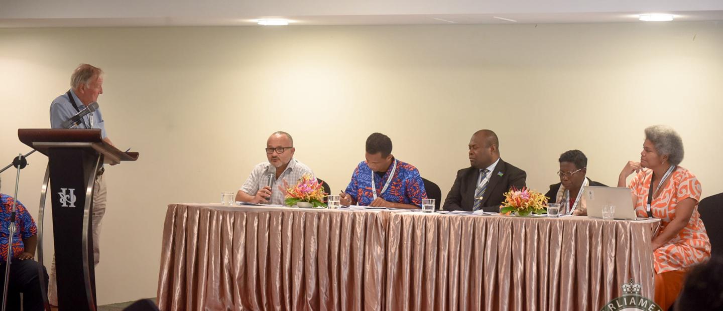The 12th Parliament Members Induction Program Workshop in progress.