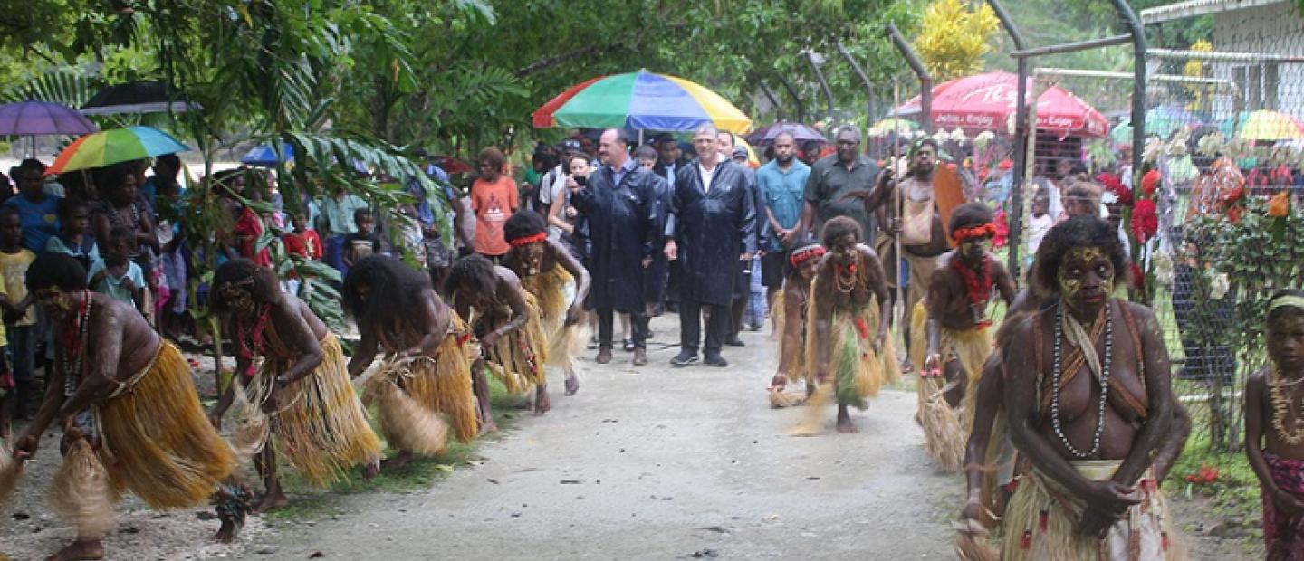 The NSW MPs visiting the two communities.